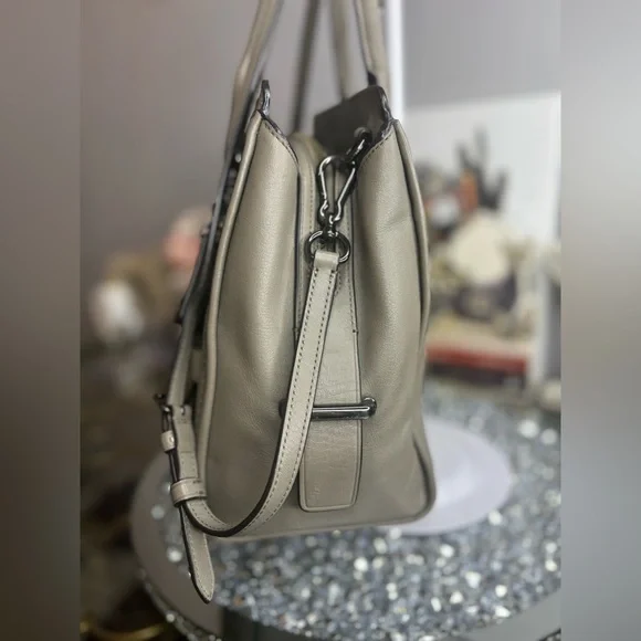 Coach 2015 calf leather Swagger Frame Satchel EUC - Picture 7 of 16